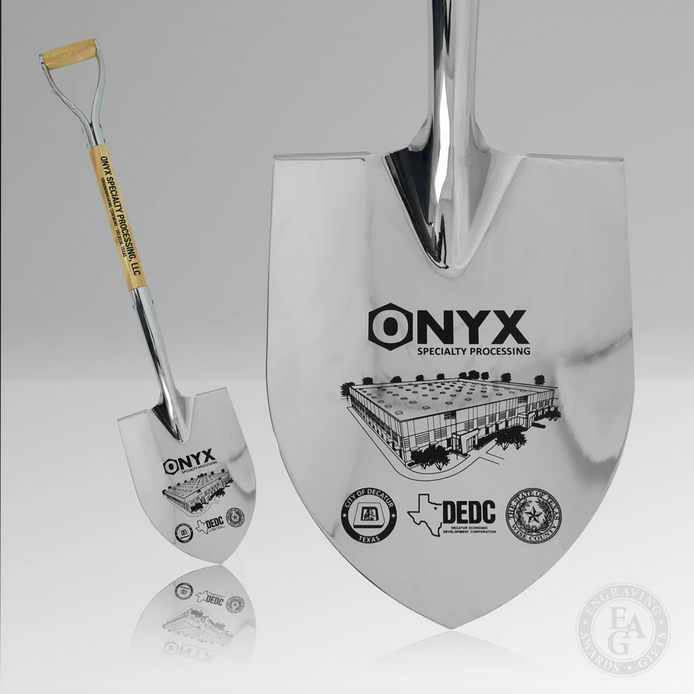 Specialty Chrome Plated Ceremonial Groundbreaking Shovel - D-Handle - Image 89