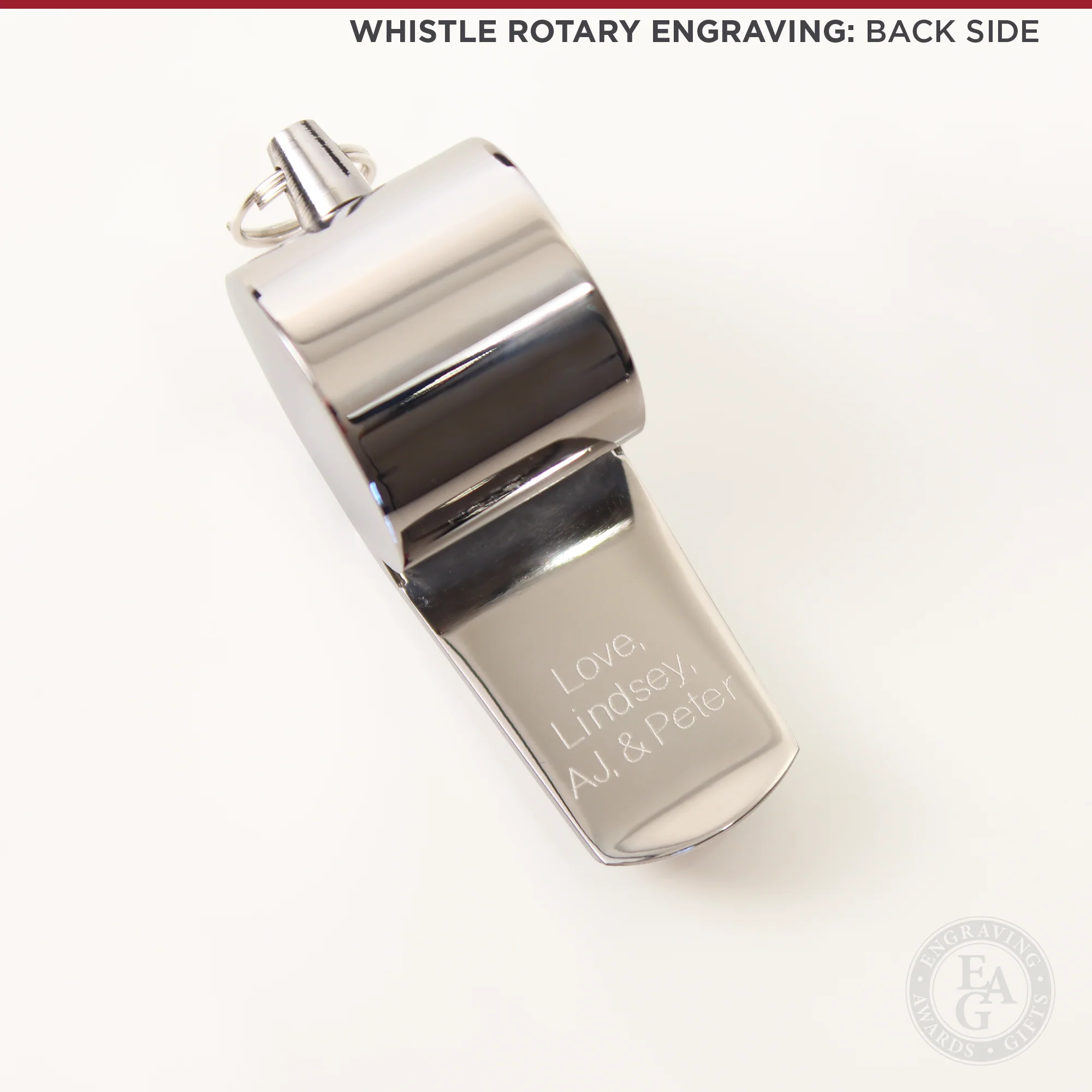 Stainless Steel Whistle with Lanyard - Image 3