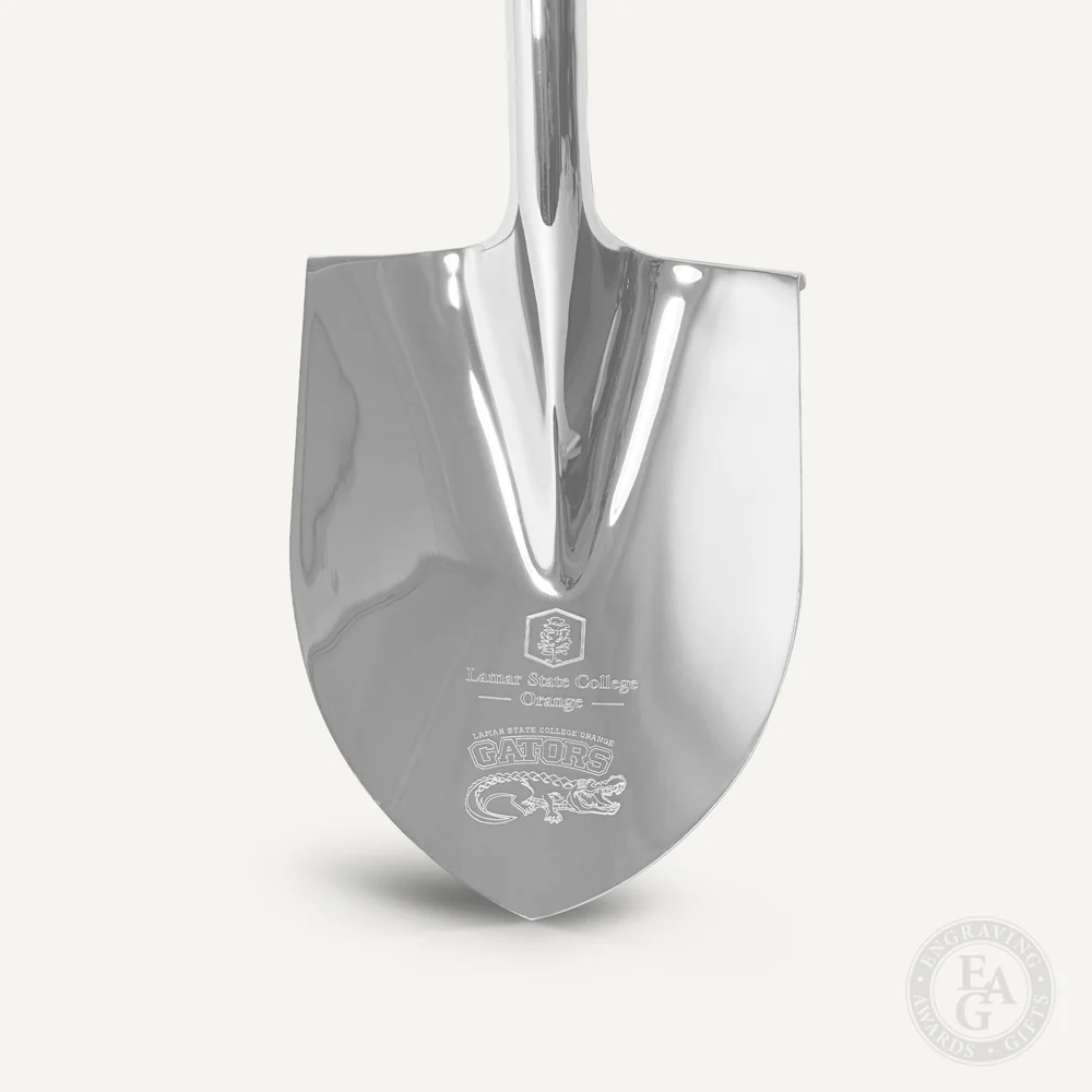 Traditional Chrome Plated Ceremonial Groundbreaking Shovel - D-Handle - Image 28