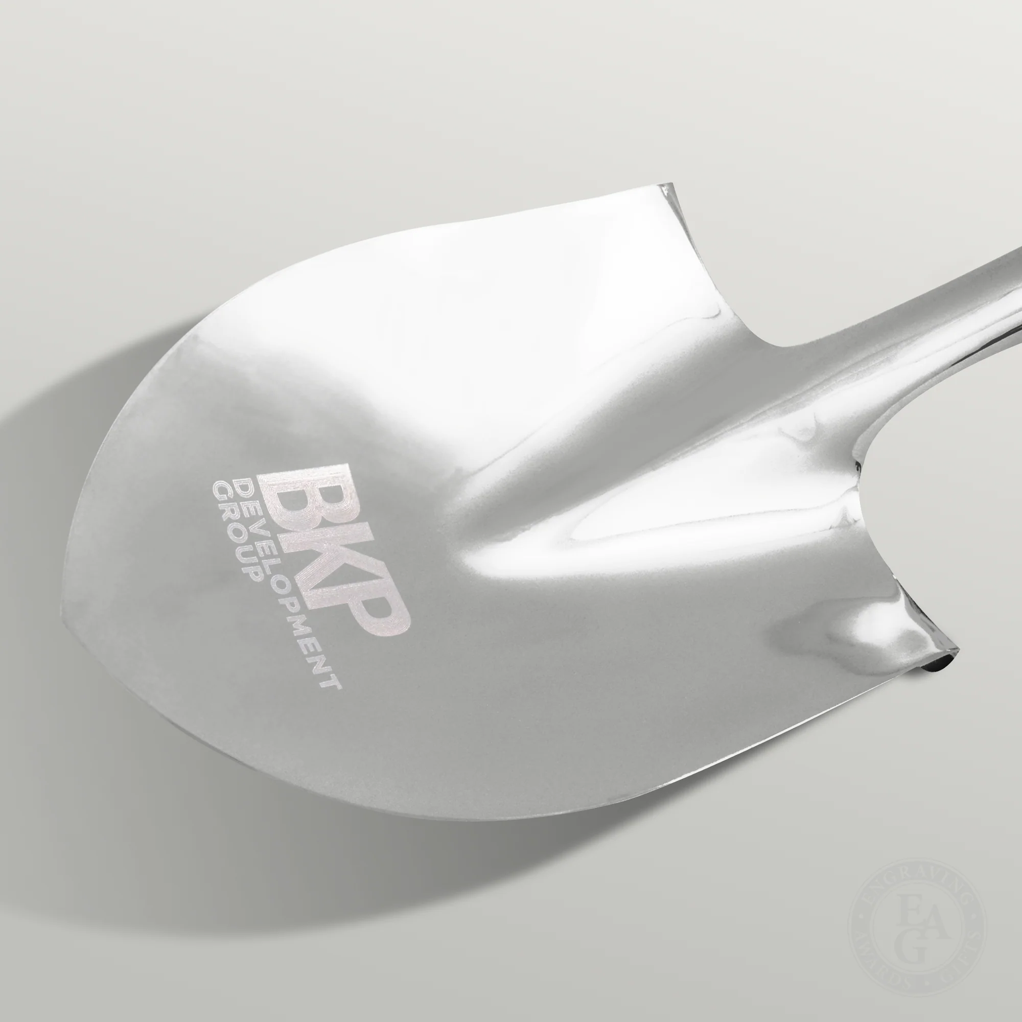 Traditional Chrome Plated Ceremonial Groundbreaking Shovel - D-Handle - Image 29