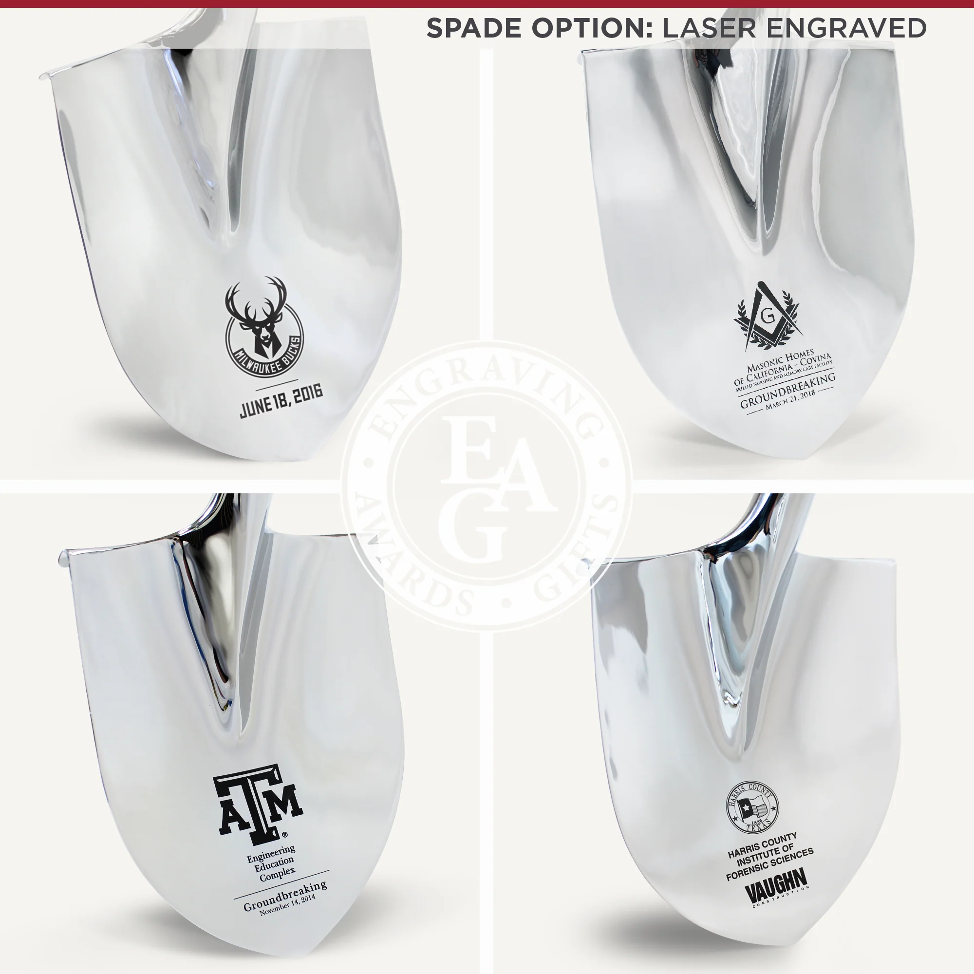 Traditional Chrome Plated Ceremonial Groundbreaking Shovel - D-Handle - Image 3