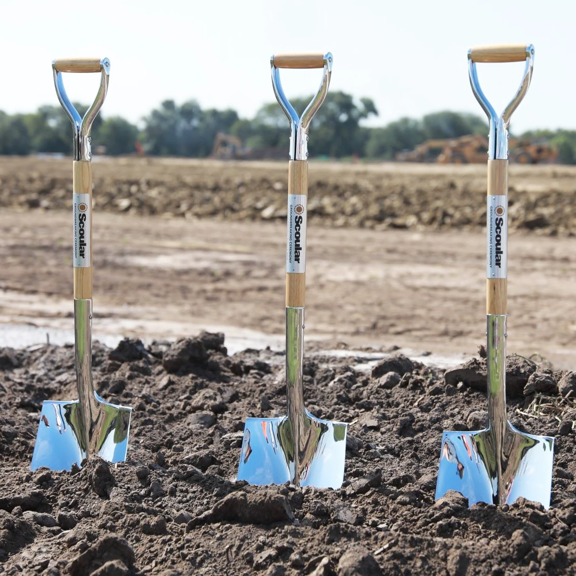 Traditional Chrome Plated Ceremonial Groundbreaking Shovel - D-Handle - Image 38