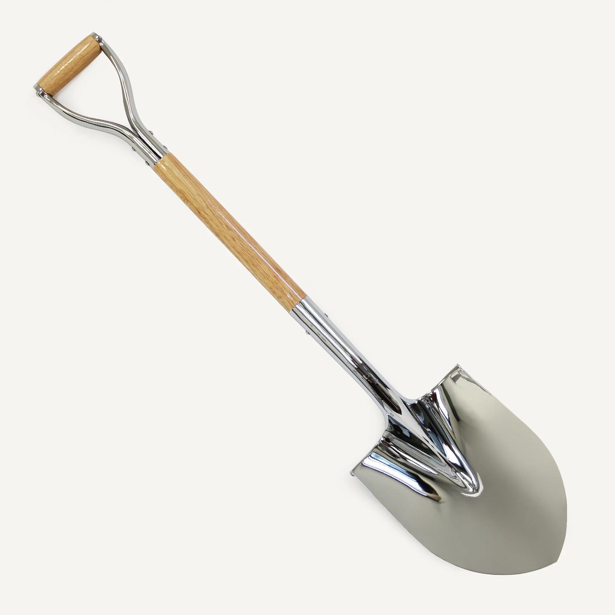 Traditional Chrome Plated Ceremonial Groundbreaking Shovel - D-Handle - Image 40