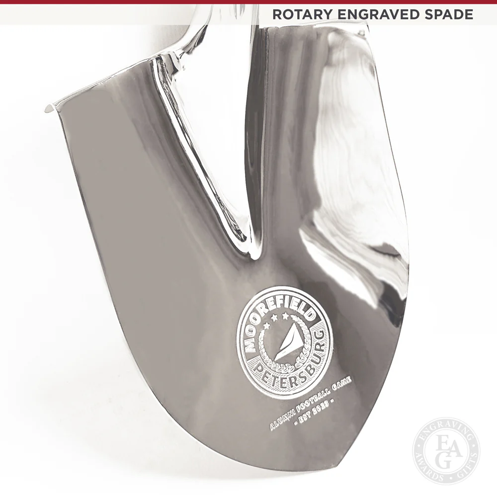 Traditional Chrome Plated Ceremonial Groundbreaking Shovel - D-Handle - Image 48