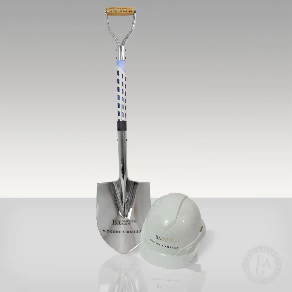 Traditional Chrome Plated Ceremonial Groundbreaking Shovel - D-Handle - Image 53