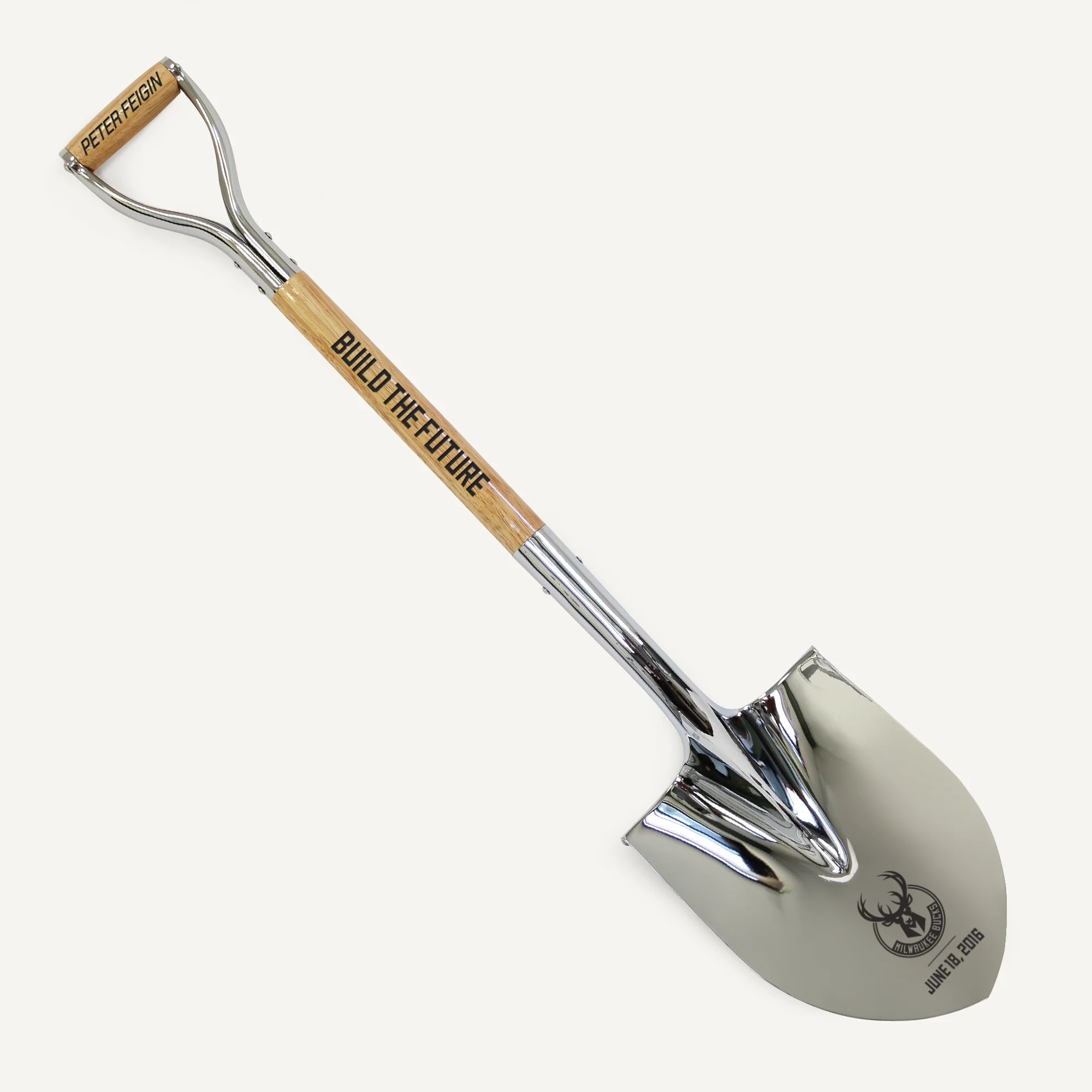 Traditional Chrome Plated Ceremonial Groundbreaking Shovel - D-Handle - Image 9