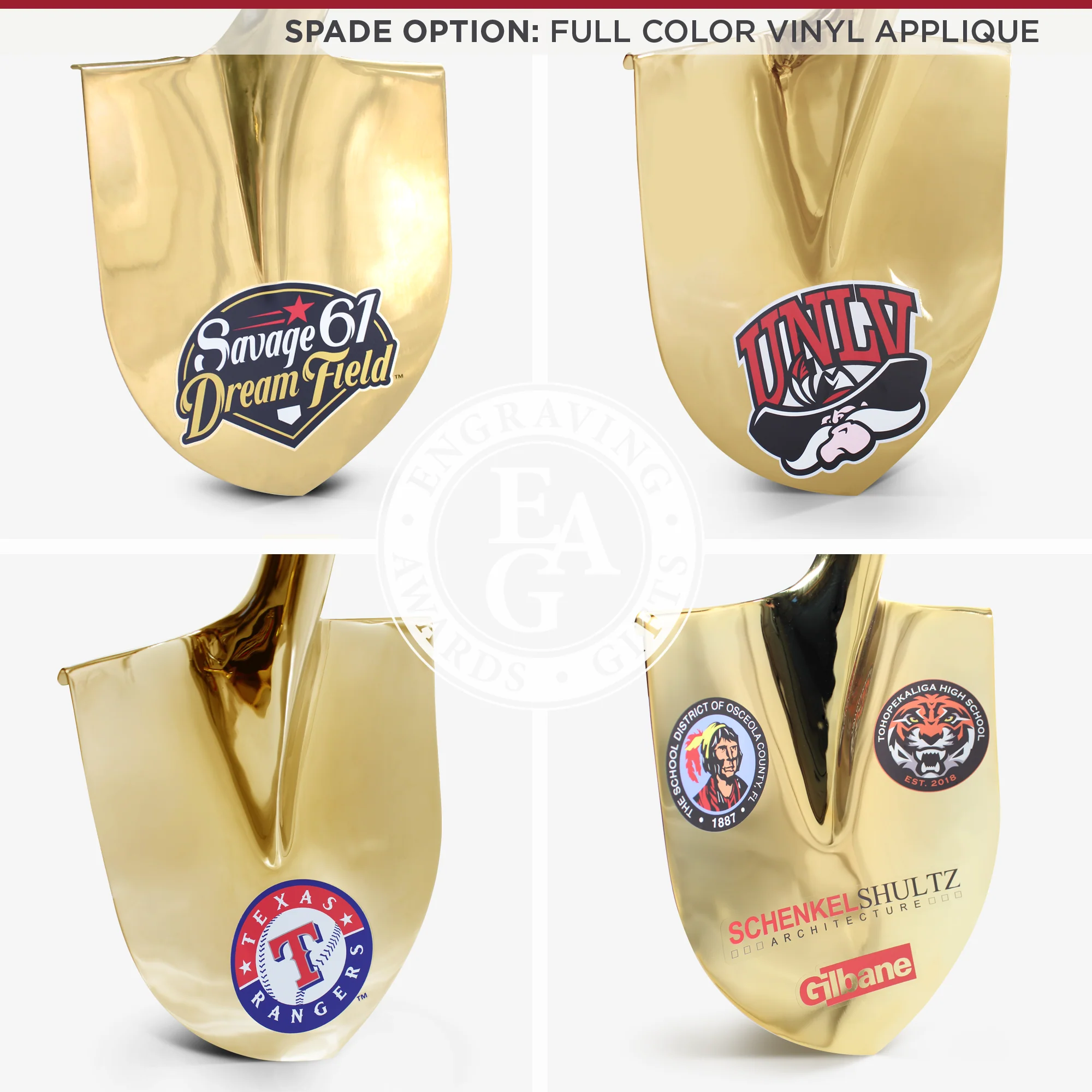 Traditional Gold Plated Ceremonial Groundbreaking Shovel - Baseball Bat Handle - Image 5