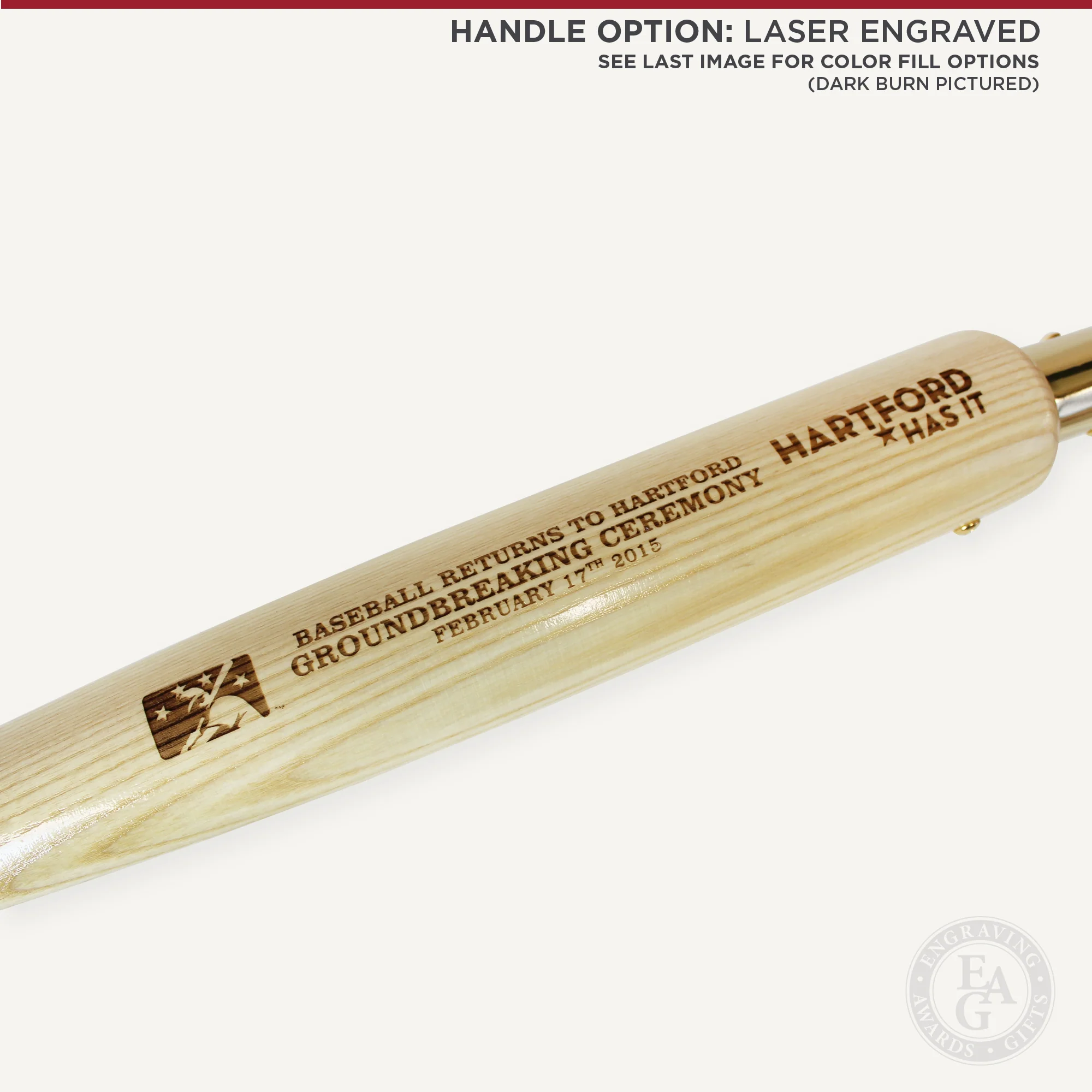 Traditional Gold Plated Ceremonial Groundbreaking Shovel - Baseball Bat Handle - Image 6
