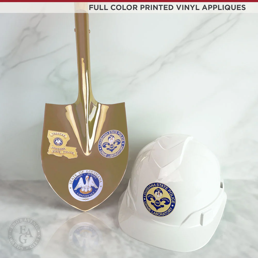 Traditional Gold Plated Ceremonial Groundbreaking Shovel - D-Handle - Image 23