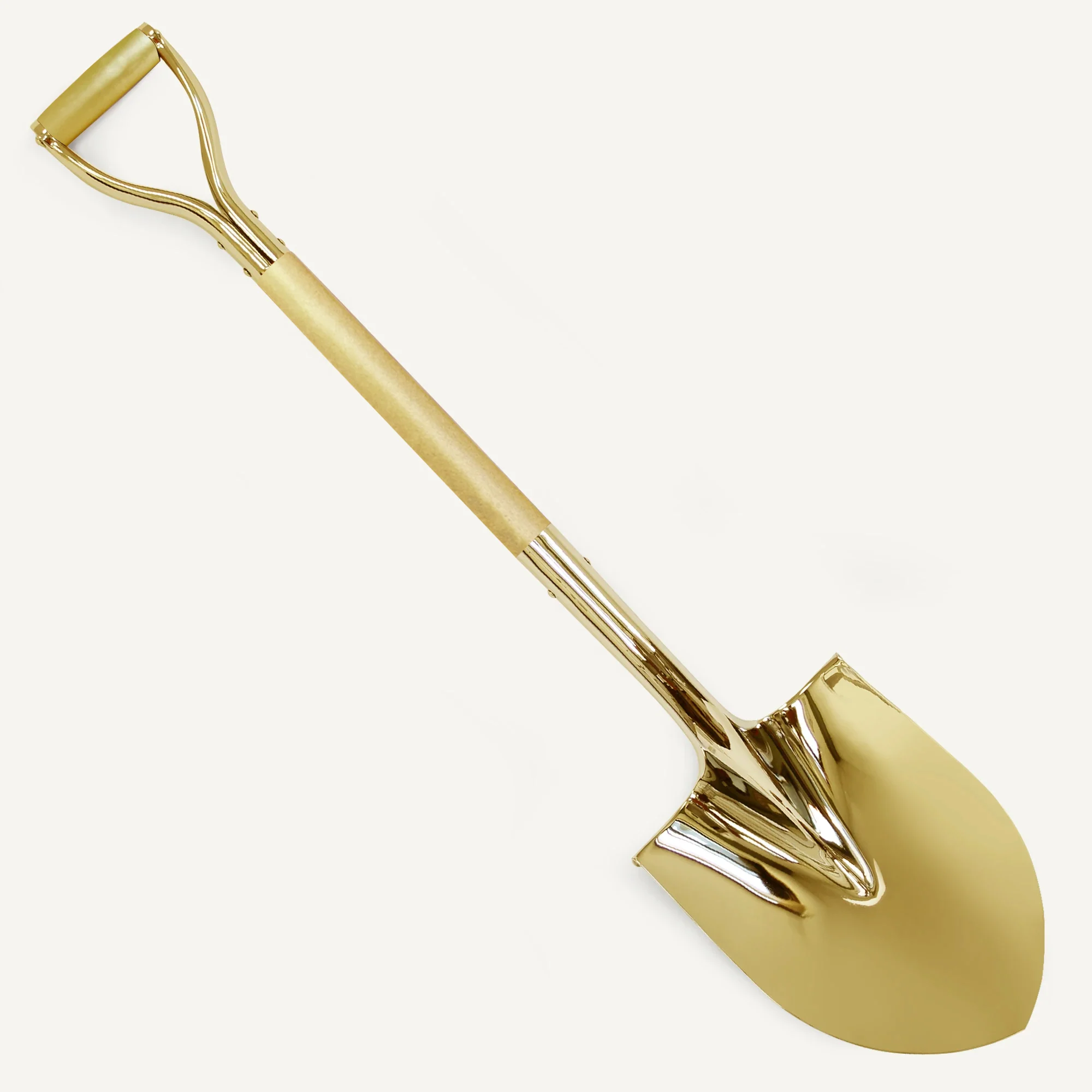 Traditional Gold Plated Ceremonial Groundbreaking Shovel - D-Handle - Image 37