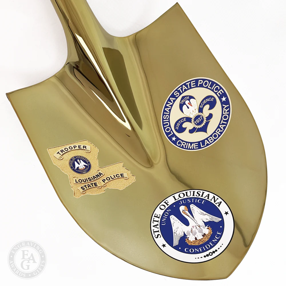 Traditional Gold Plated Ceremonial Groundbreaking Shovel - D-Handle - Image 42